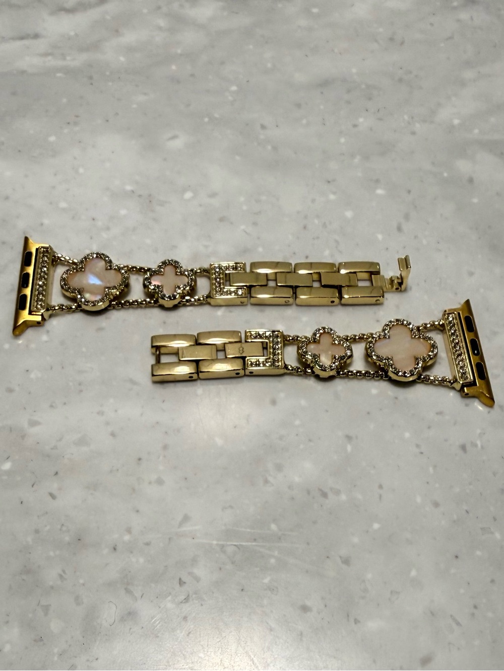 Gold Floral Crystal Bracelet Band for Apple Watch - Picture 4 of 7
